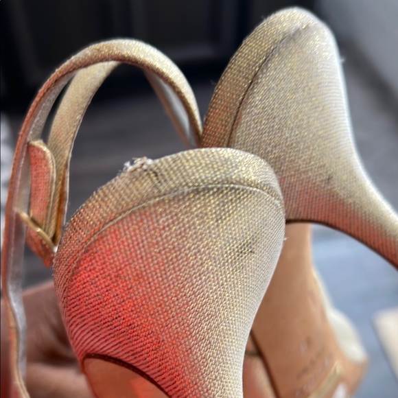 Elegant Gold Slingback Heels